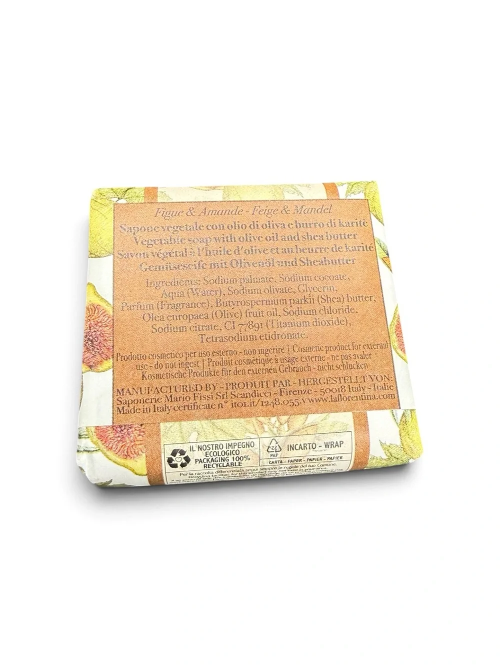 🏷️‼️5/$25🏷️‼️💚La Florentina💚Fig & Almond Bar Soap/NIP